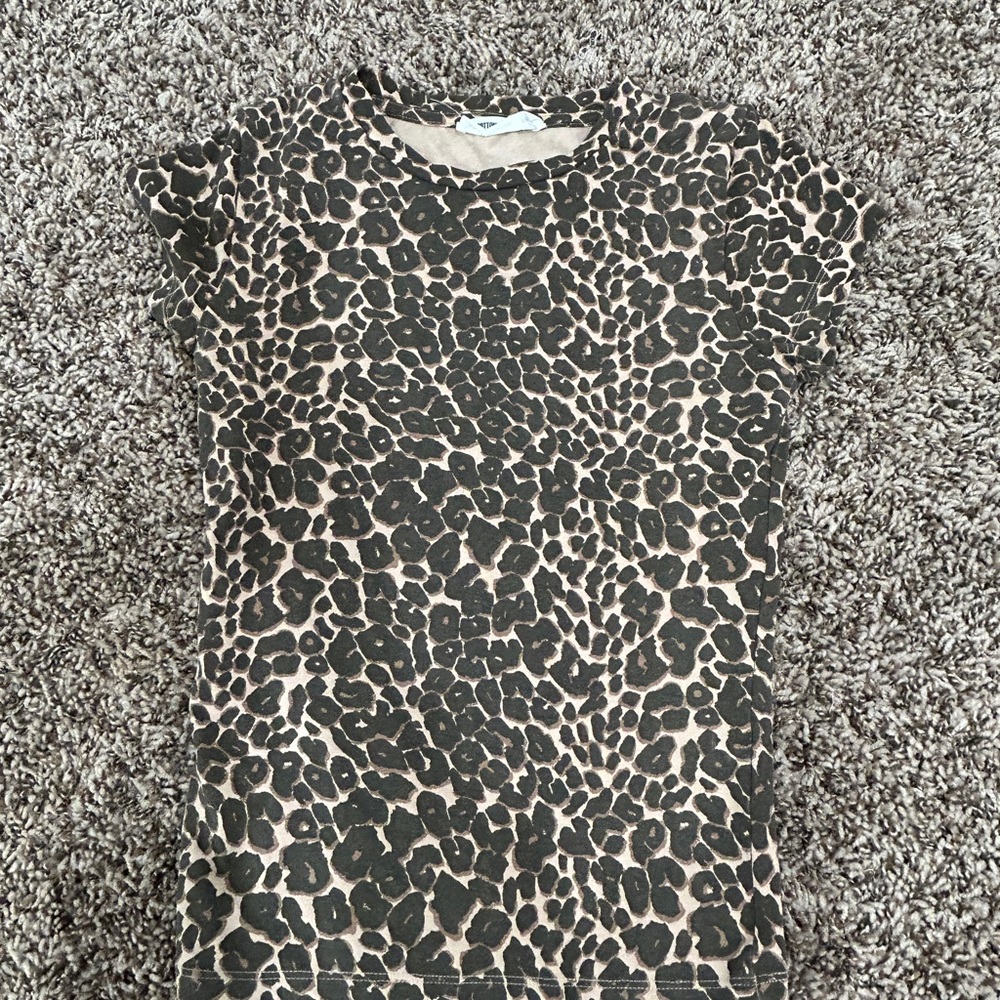 Cotton On Leopard Print Short Sleeve Tee